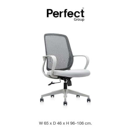 เก้าอี้ทำงานเพื่อสุขภาพ Perfect รุ่น CIRCLE สีเทา ตัวกลาง_0